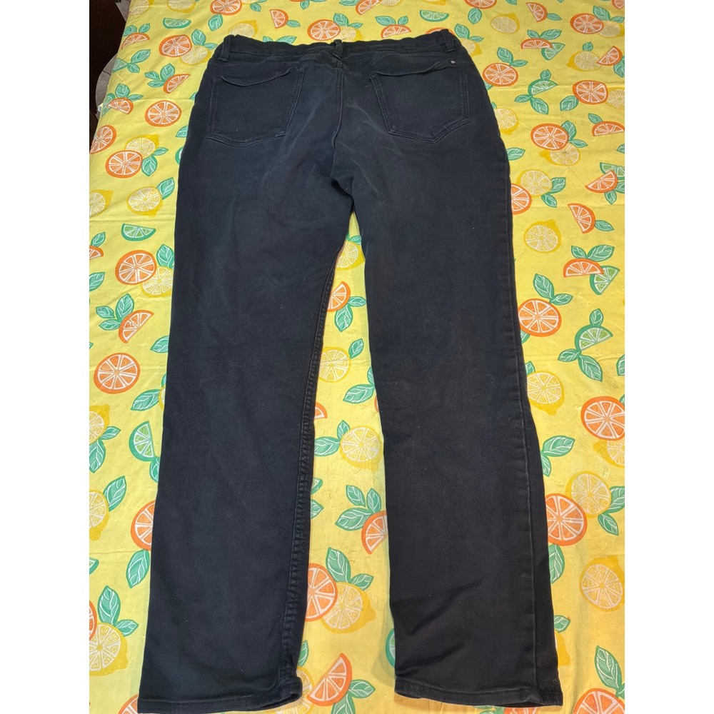 Banana Republic Straight Leg Pants Mens 36x32 Black Cotton Stretch Trousers